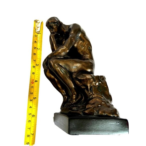 "The Thinker" by Auguste Rodin Sculpture Statue - Alva 1993 - Vintage 6.5" h - Picture 4 of 8